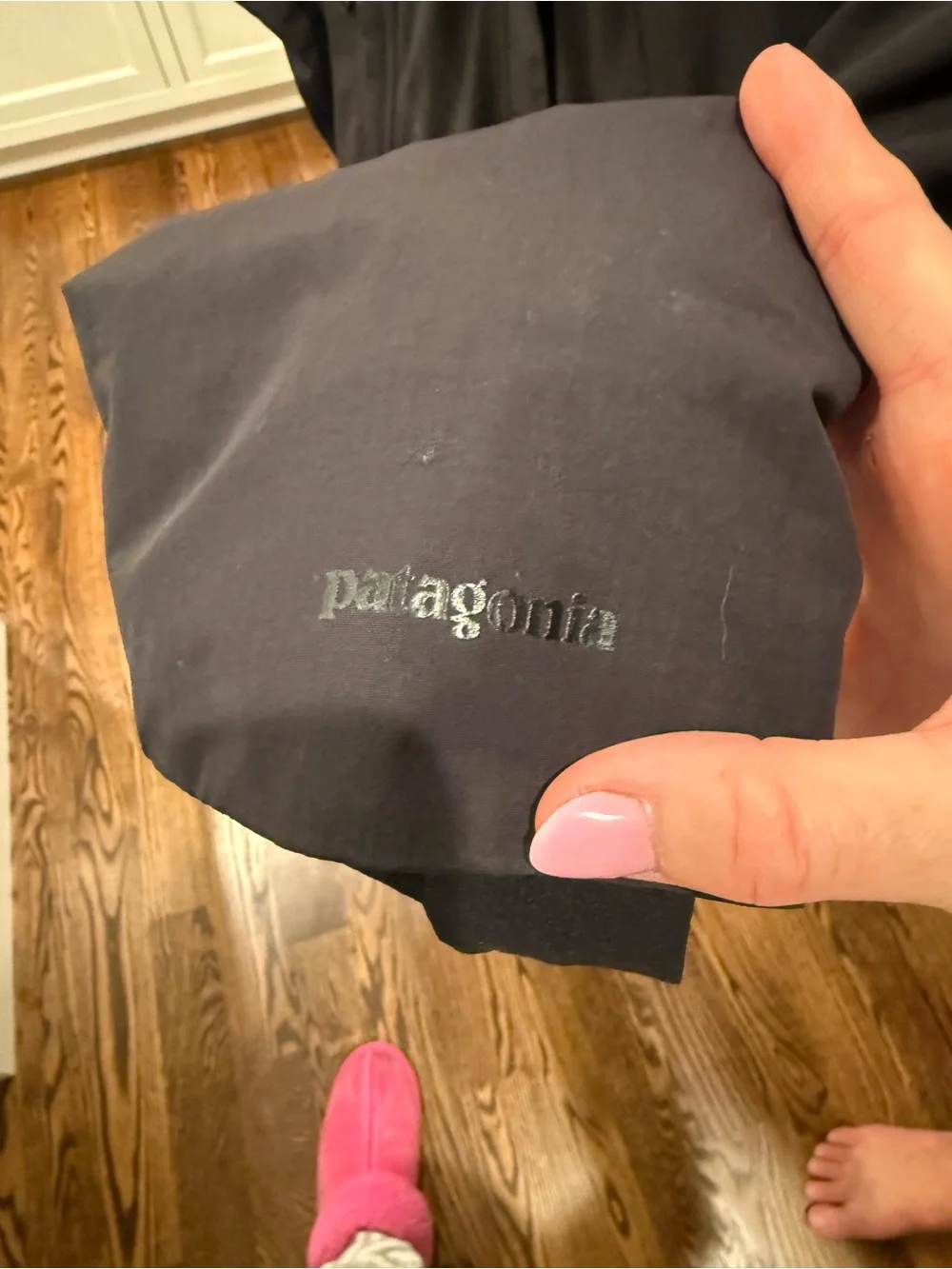 Patagonia Women's Black Puffy Parka with High Collar